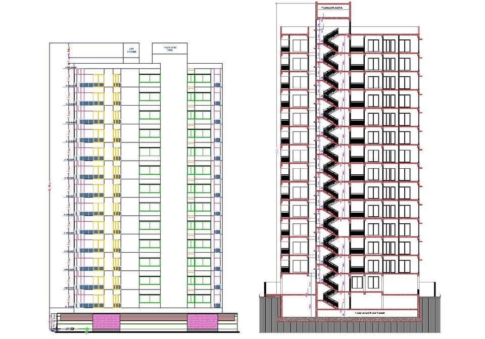 PROPOSED B+G+13 STORIED (WITH ONE BASEMENT) RESIDENTIAL BUILDING