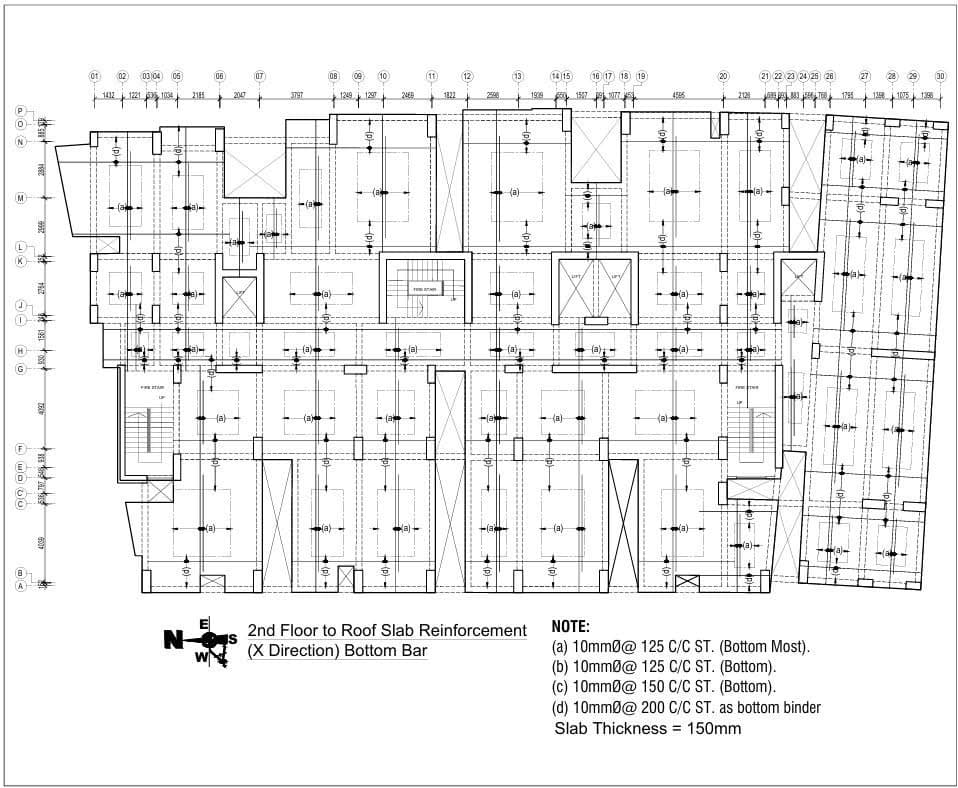 B+G+13 STORIED (WITH ONE BASEMENT) RESIDENTIAL BUILDING
